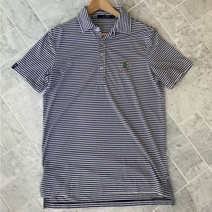 Polo Ralph Lauren RLX Golf Polo - Navy and White w/ 2017 US Open Erin Hills logo